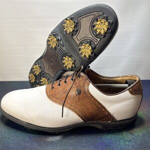 FootJoy Golf Shoes Men's Sz 14M Icon Black Lizard Print FJ #1 Shoe In Golf RARE